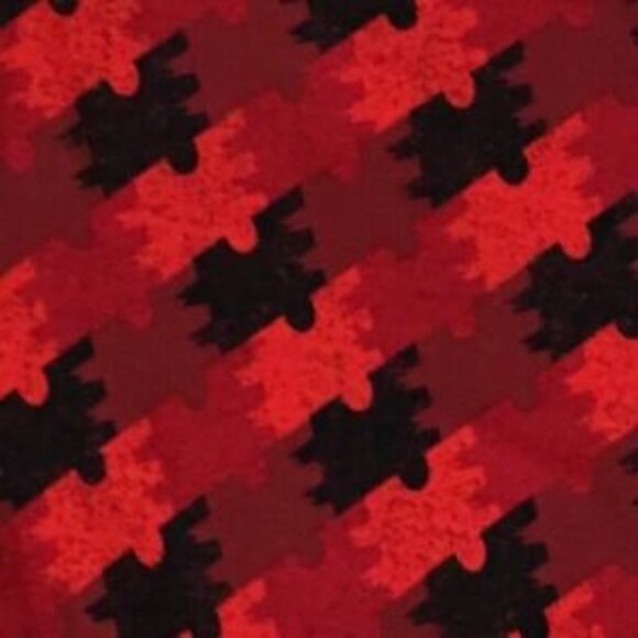 NWT puzzle LulaRoe TC Leggings Womens Puzzle Pieces Red Autism Awareness NEW LLR - Picture 2 of 3